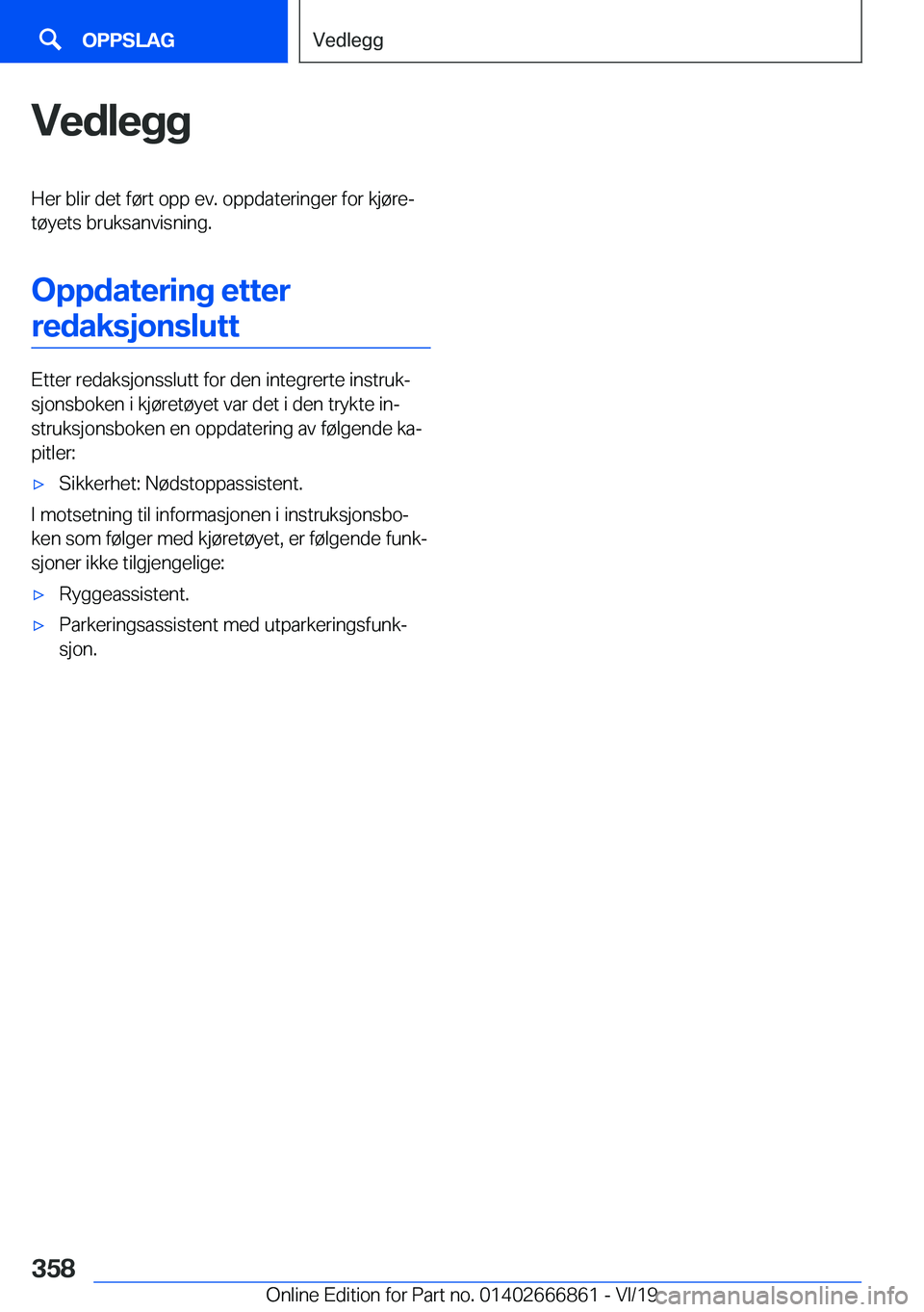 BMW X3 M 2020  InstruksjonsbØker (in Norwegian) �V�e�d�l�e�g�g�H�e�r��b�l�i�r��d�e�t��f�