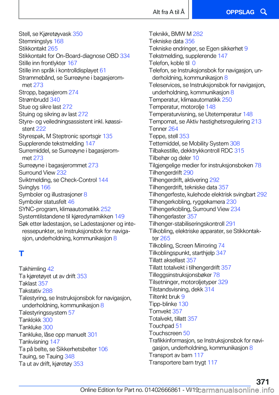 BMW X3 M 2020  InstruksjonsbØker (in Norwegian) �S�t�e�l�l�,��s�e��K�j�