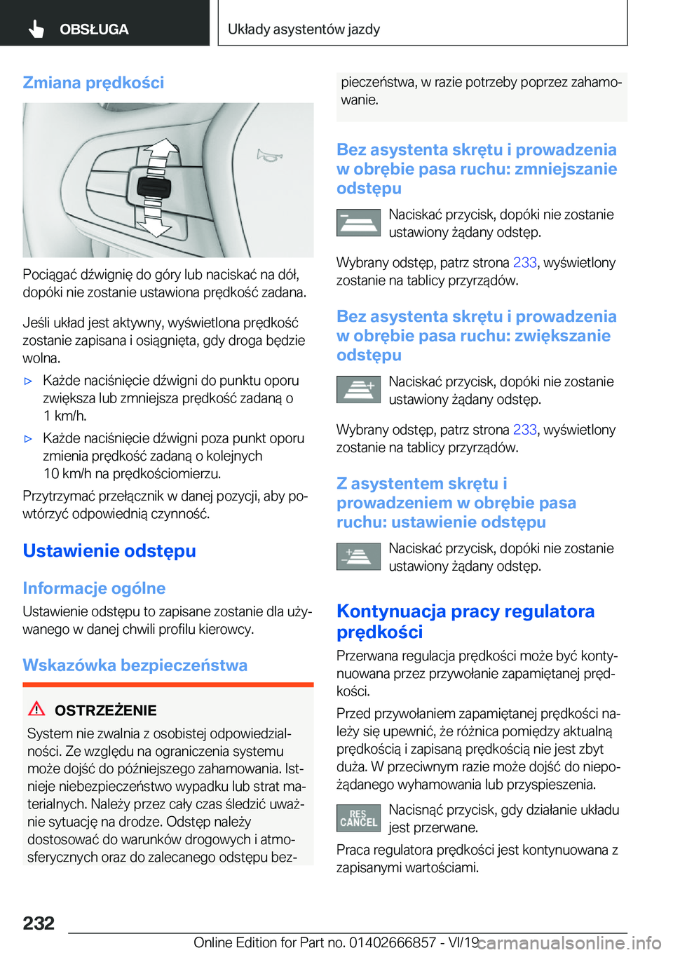 BMW X3 M 2020  Instrukcja obsługi (in Polish) �Z�m�i�a�n�a��p�r�