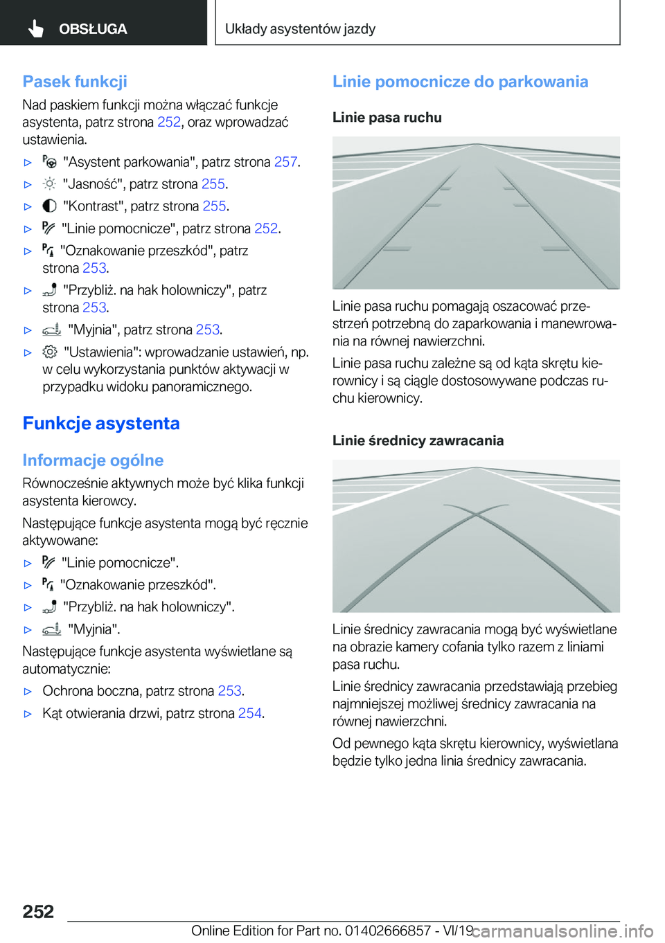 BMW X3 M 2020  Instrukcja obsługi (in Polish) �P�a�s�e�k��f�u�n�k�c�j�i�N�a�d��p�a�s�k�i�e�m��f�u�n�k�c�j�i��m�o9�n�a��w�ł�