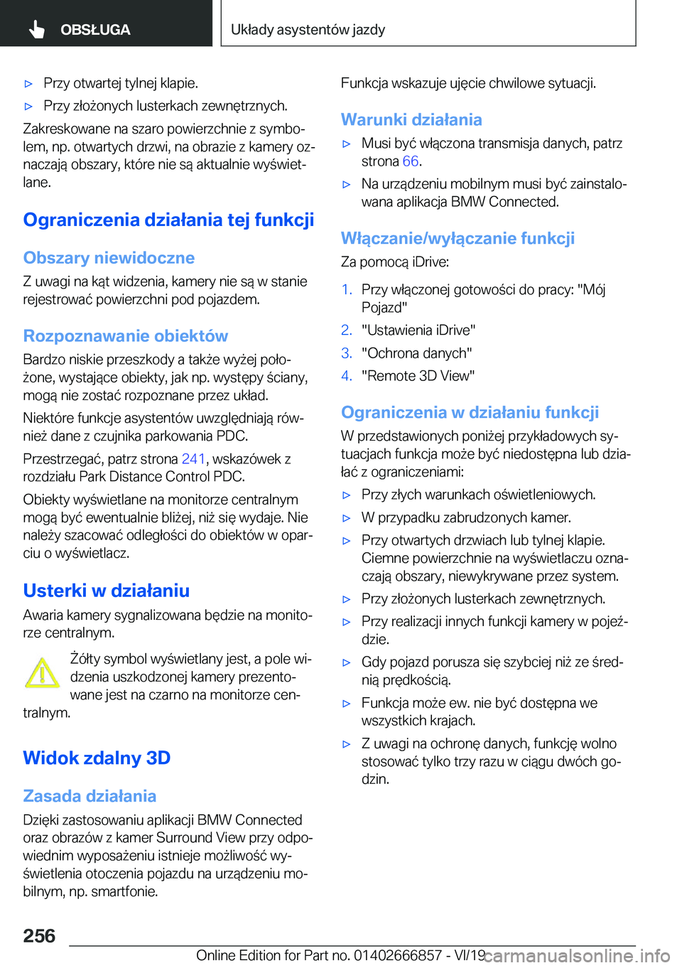 BMW X3 M 2020  Instrukcja obsługi (in Polish) 'x�P�r�z�y��o�t�w�a�r�t�e�j��t�y�l�n�e�j��k�l�a�p�i�e�.'x�P�r�z�y��z�ł�o9�o�n�y�c�h��l�u�s�t�e�r�k�a�c�h��z�e�w�n�