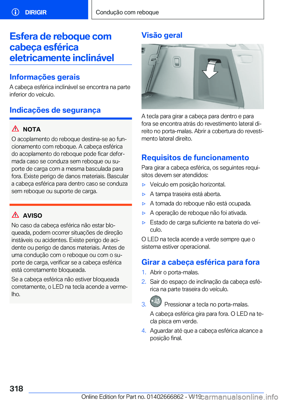 BMW X3 M 2020  Manual do condutor (in Portuguese) �E�s�f�e�r�a��d�e��r�e�b�o�q�u�e��c�o�m�c�a�b�e�