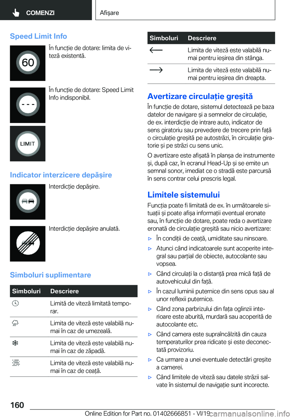 BMW X3 M 2020  Ghiduri De Utilizare (in Romanian) �S�p�e�e�d��L�i�m�i�t��I�n�f�o�