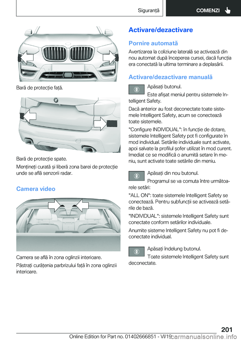 BMW X3 M 2020  Ghiduri De Utilizare (in Romanian) �B�a�r�