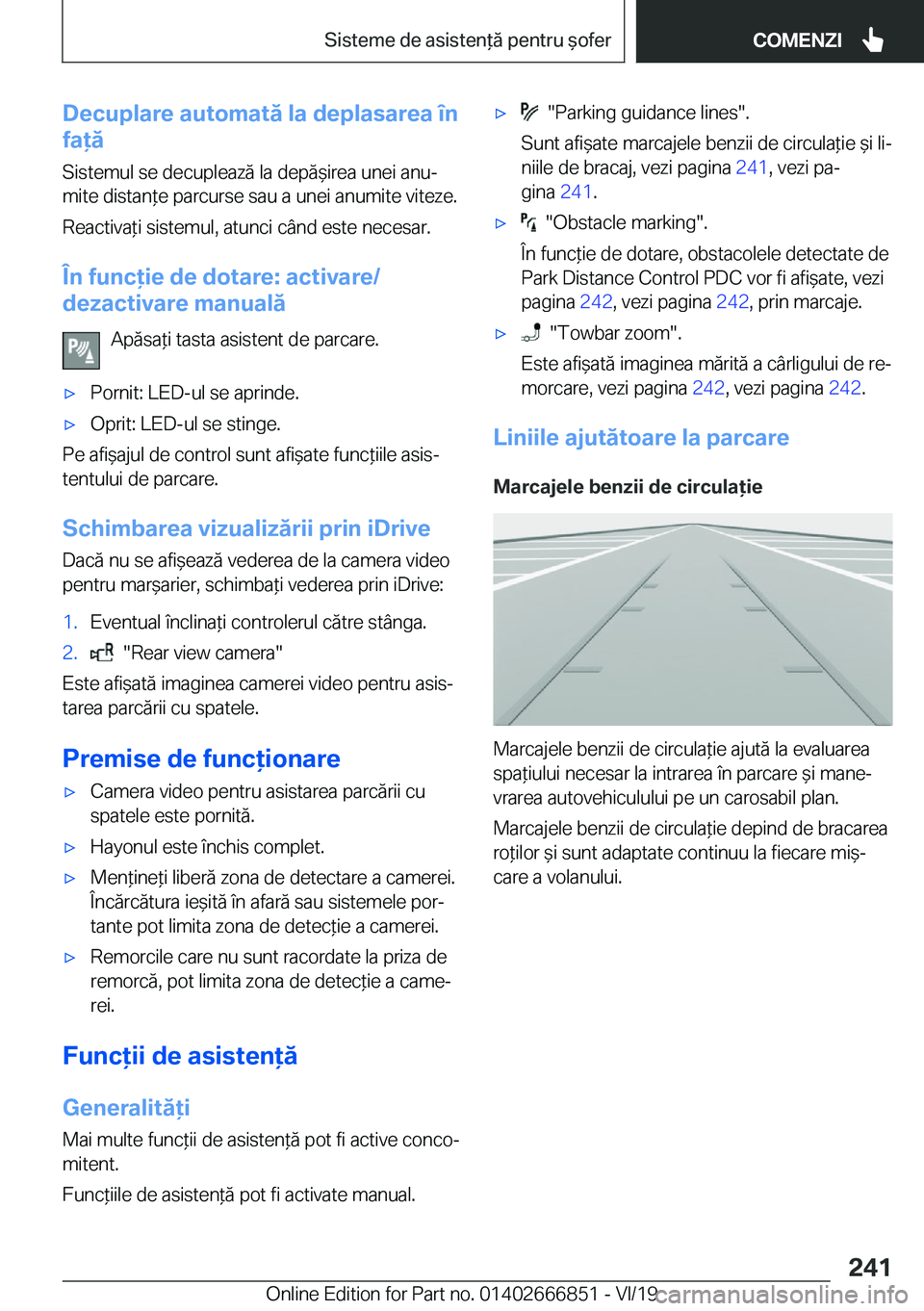BMW X3 M 2020  Ghiduri De Utilizare (in Romanian) �D�e�c�u�p�l�a�r�e��a�u�t�o�m�a�t�ă��l�a��d�e�p�l�a�s�a�r�e�a��