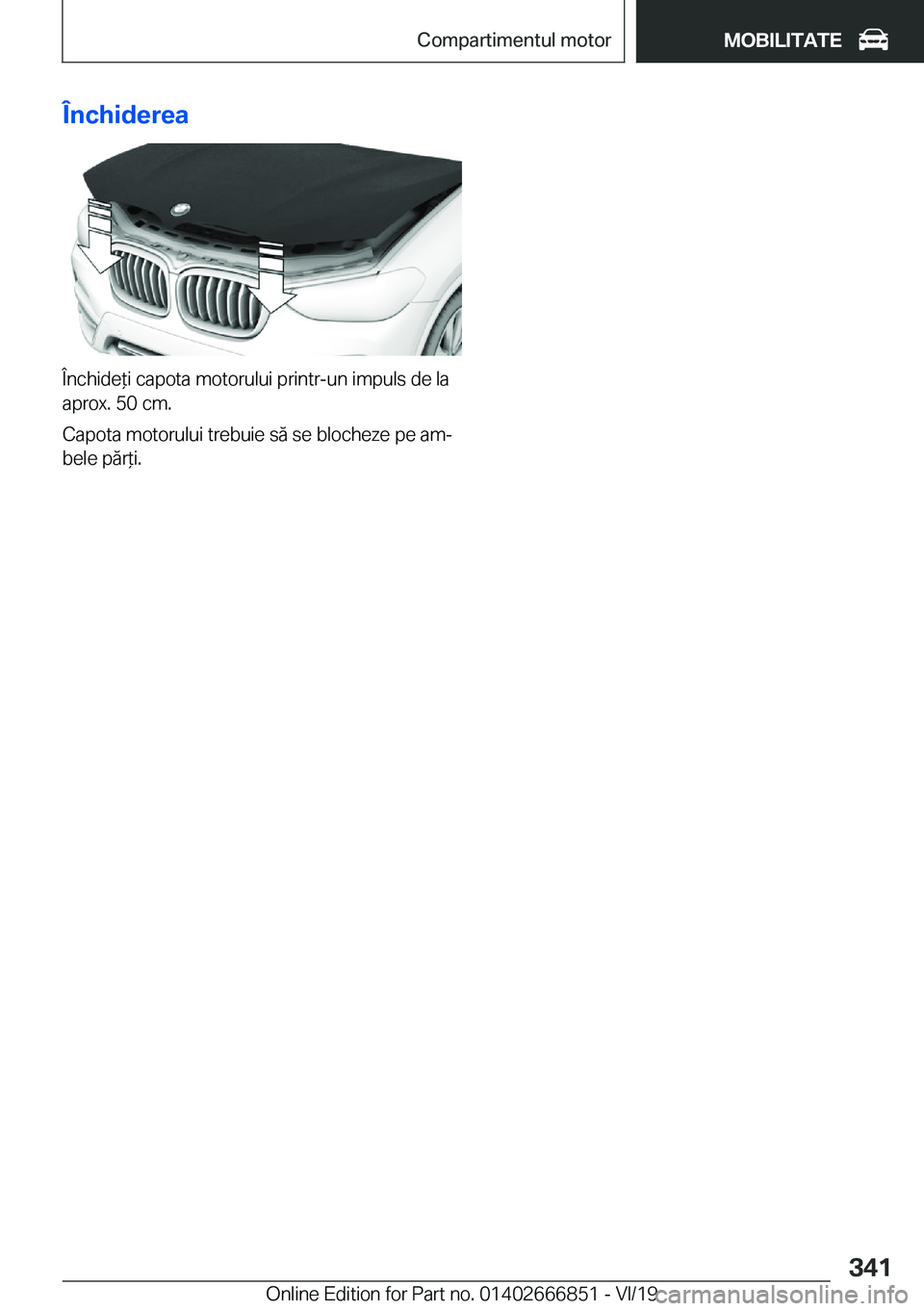 BMW X3 M 2020  Ghiduri De Utilizare (in Romanian) �
