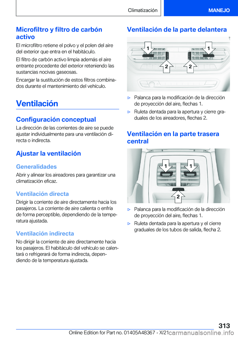 BMW X4 2022  Manuales de Empleo (in Spanish) �M�i�c�r�o�f�i�l�t�r�o��y��f�i�l�t�r�o��d�e��c�a�r�b�