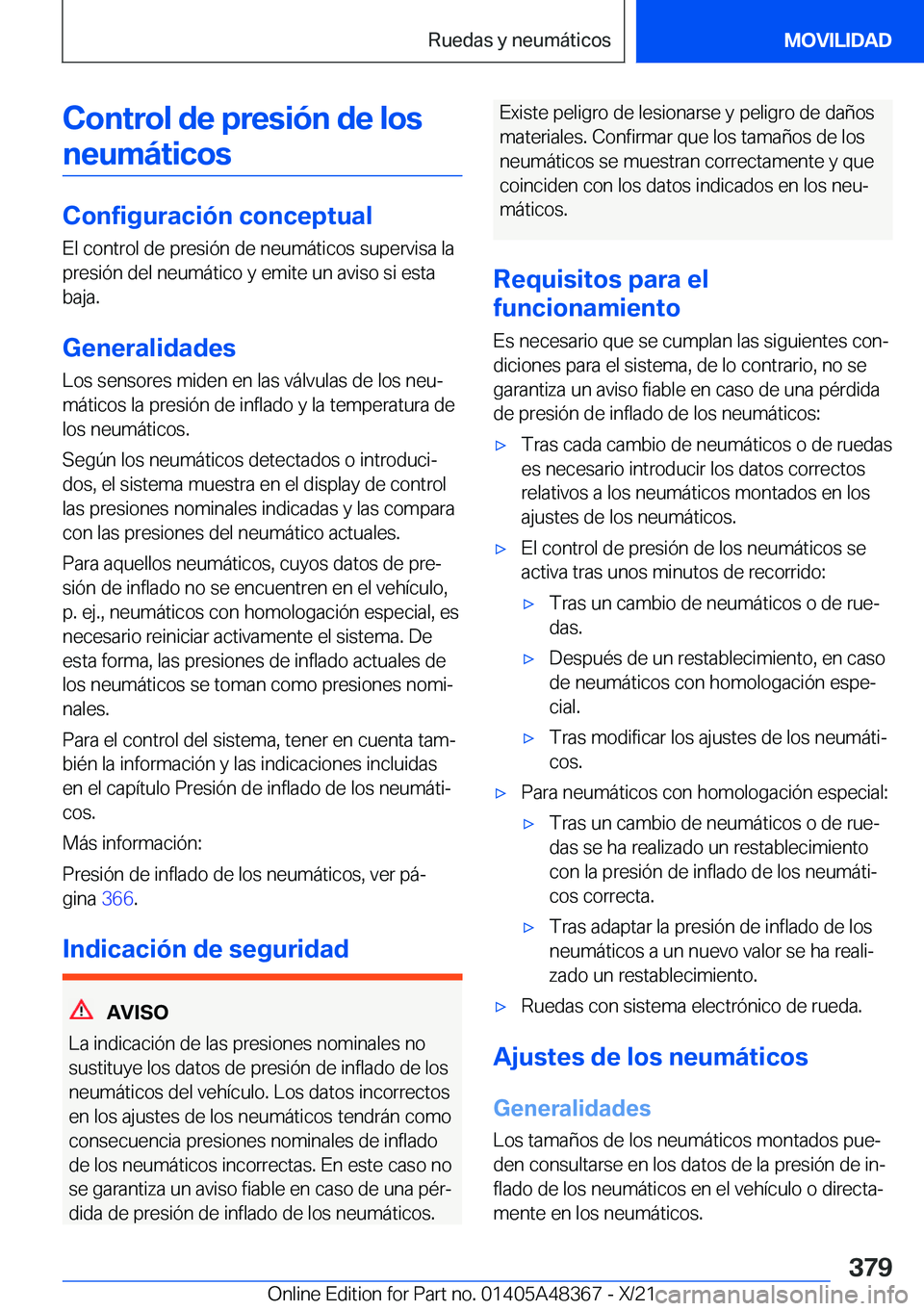 BMW X4 2022  Manuales de Empleo (in Spanish) �C�o�n�t�r�o�l��d�e��p�r�e�s�i�