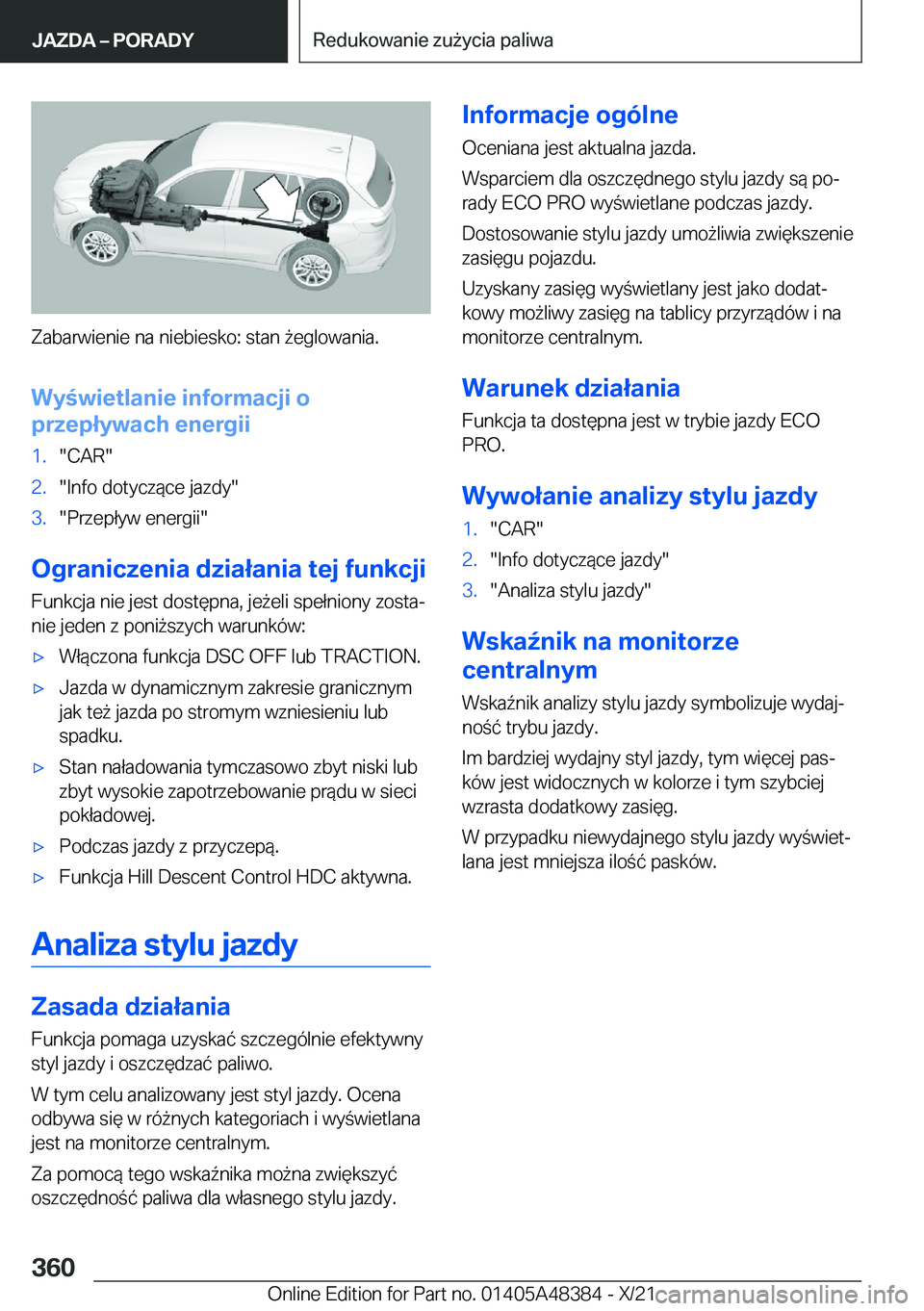 BMW X4 2022  Instrukcja obsługi (in Polish) �Z�a�b�a�r�w�i�e�n�i�e��n�a��n�i�e�b�i�e�s�k�o�:��s�t�a�n�9�e�g�l�o�w�a�n�i�a�.
�W�y�w�i�e�t�l�a�n�i�e��i�n�f�o�r�m�a�c�j�i��o
�p�r�z�e�p�ł�y�w�a�c�h��e�n�e�r�g�i�i
�1�.��C�A�R��2�.��I�n