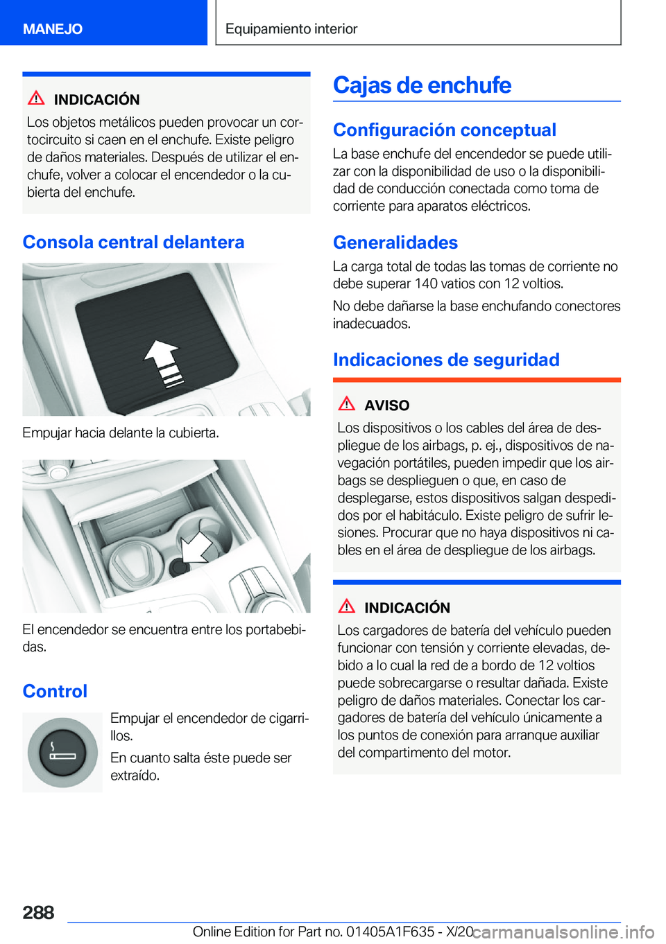 BMW X4 2021  Manuales de Empleo (in Spanish) �I�N�D�I�C�A�C�I�