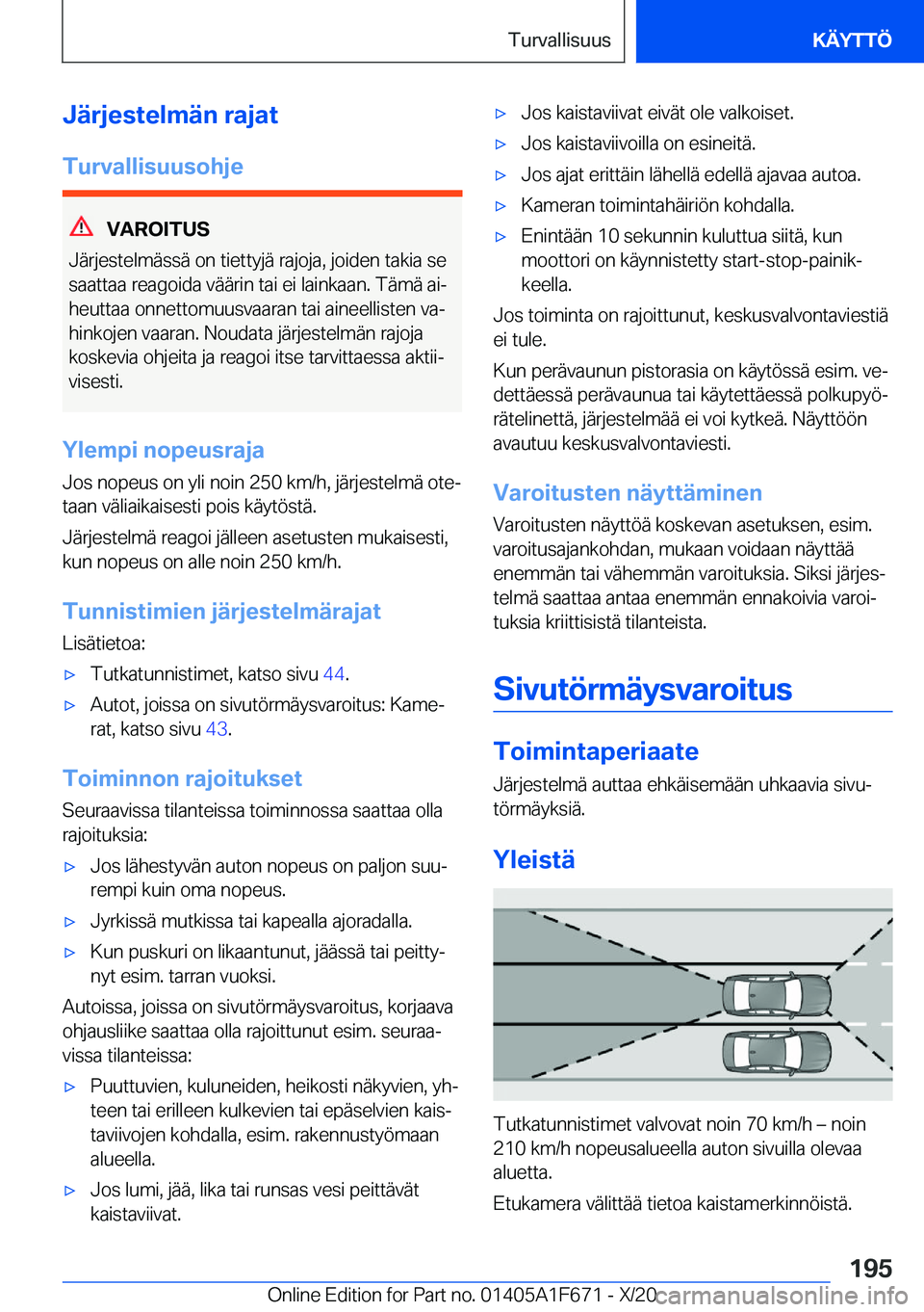 BMW X4 2021  Omistajan Käsikirja (in Finnish) �J�