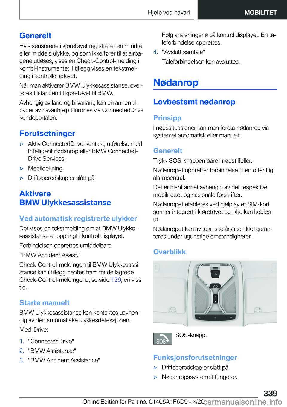 BMW X4 2021  InstruksjonsbØker (in Norwegian) �G�e�n�e�r�e�l�t�H�v�i�s��s�e�n�s�o�r�e�n�e��i��k�j�