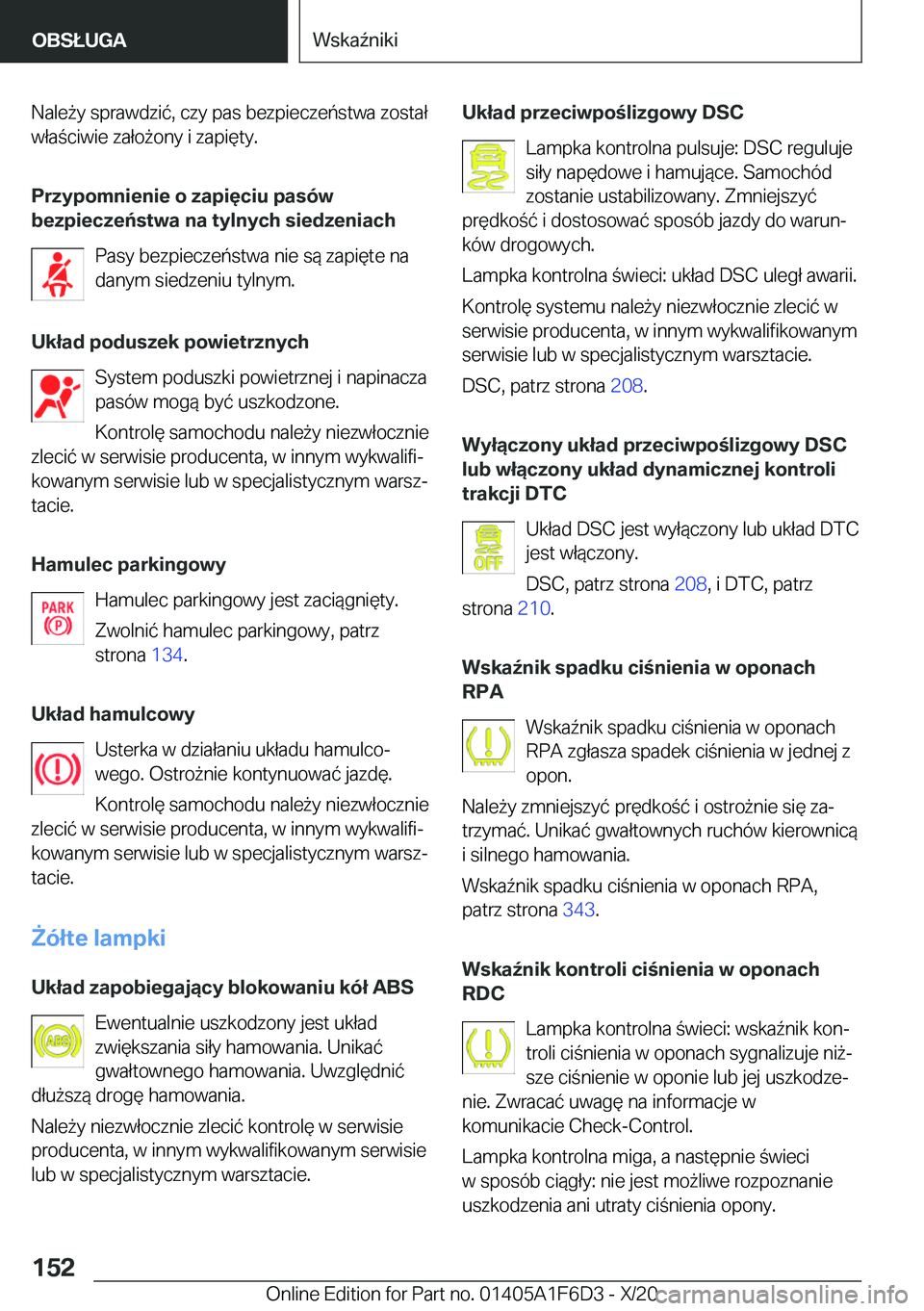 BMW X4 2021  Instrukcja obsługi (in Polish) �N�a�l�e9�y��s�p�r�a�w�d�z�i�