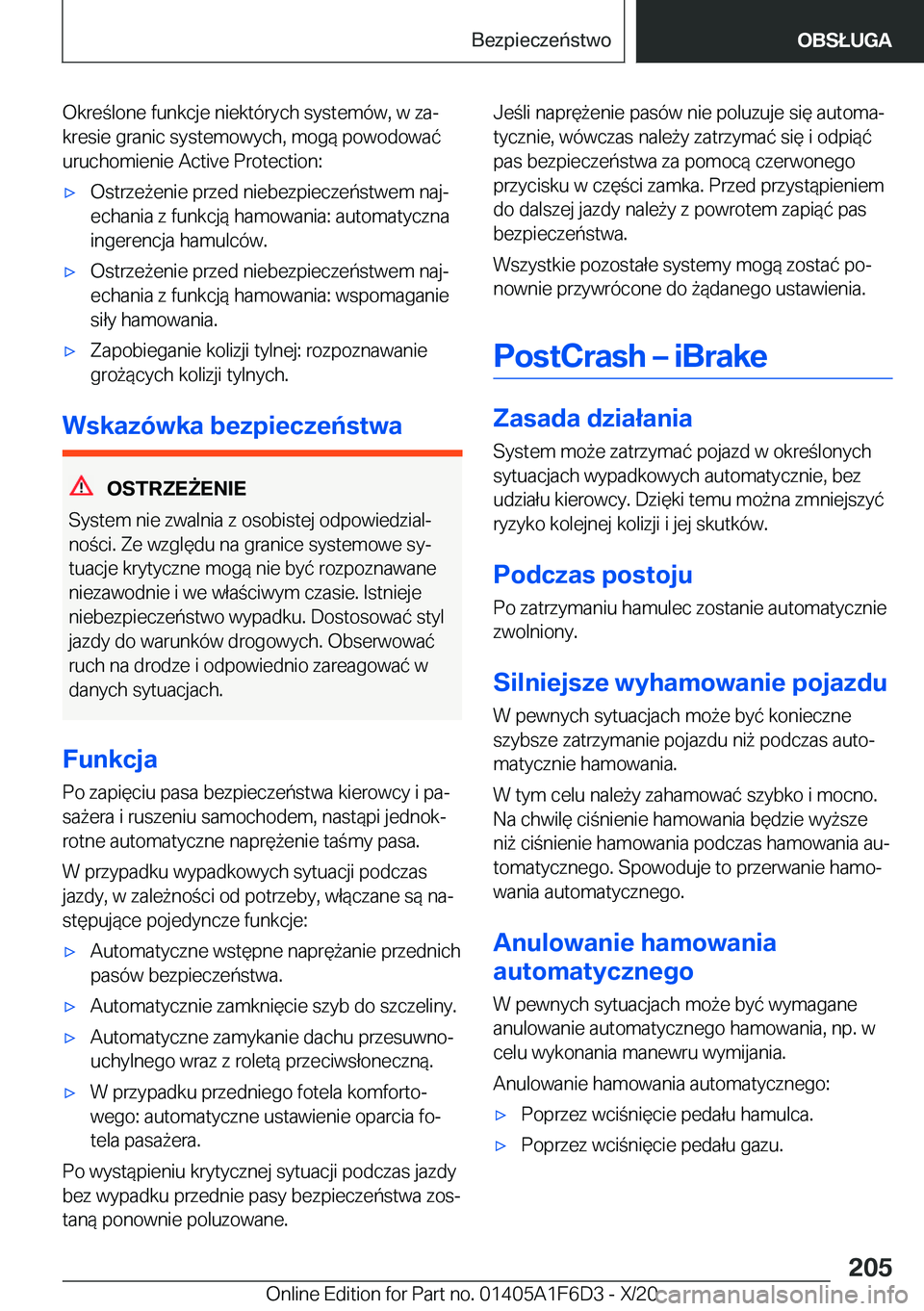 BMW X4 2021  Instrukcja obsługi (in Polish) �O�k�r�e�l�o�n�e��f�u�n�k�c�j�e��n�i�e�k�t�