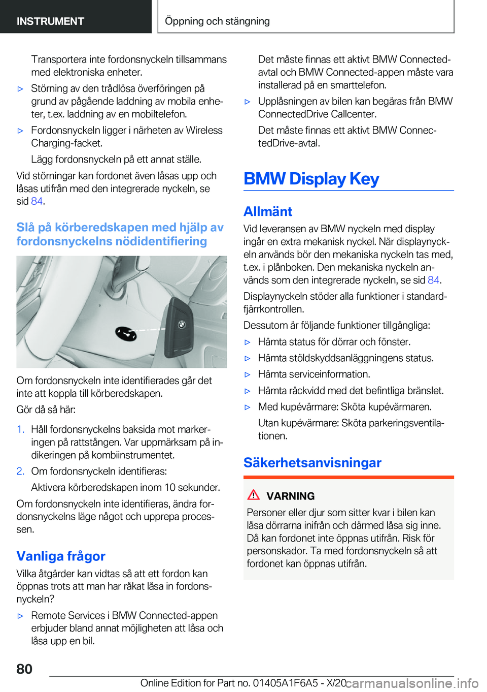 BMW X4 2021  InstruktionsbÖcker (in Swedish) �T�r�a�n�s�p�o�r�t�e�r�a��i�n�t�e��f�o�r�d�o�n�s�n�y�c�k�e�l�n��t�i�l�l�s�a�m�m�a�n�s
�m�e�d��e�l�e�k�t�r�o�n�i�s�k�a��e�n�h�e�t�e�r�.x�S�t�