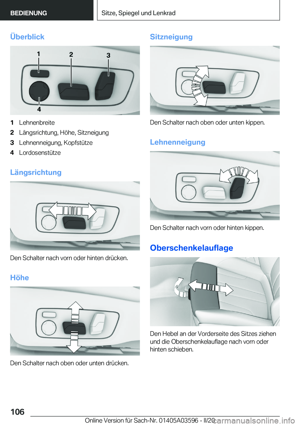BMW X4 2020  Betriebsanleitungen (in German) �