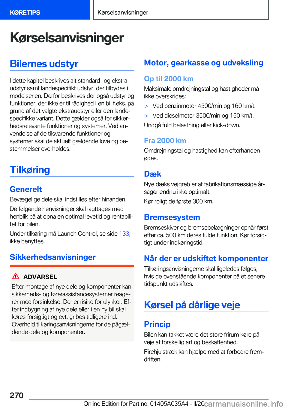 BMW X4 2020  InstruktionsbØger (in Danish) �K�
