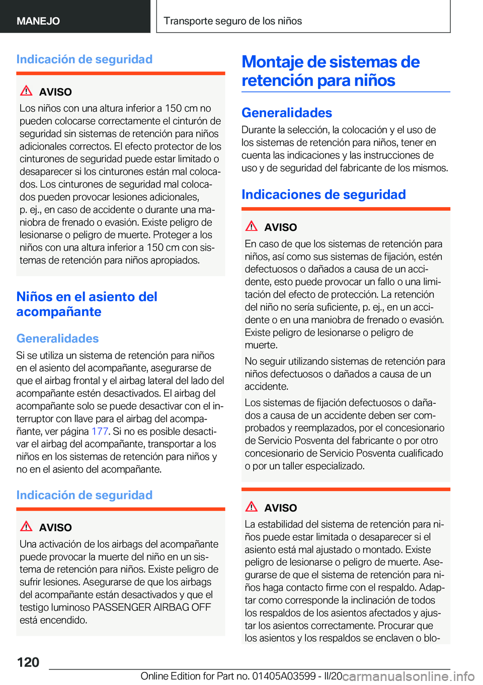BMW X4 2020  Manuales de Empleo (in Spanish) �I�n�d�i�c�a�c�i�