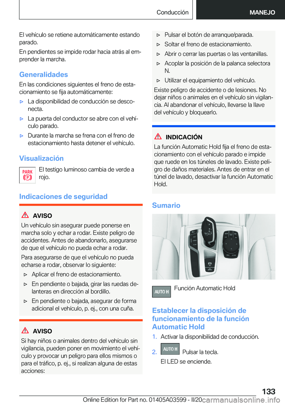 BMW X4 2020  Manuales de Empleo (in Spanish) �E�l��v�e�h�
