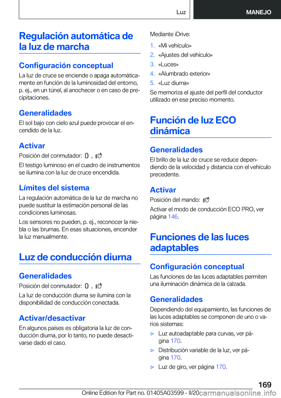 BMW X4 2020  Manuales de Empleo (in Spanish) �R�e�g�u�l�a�c�i�