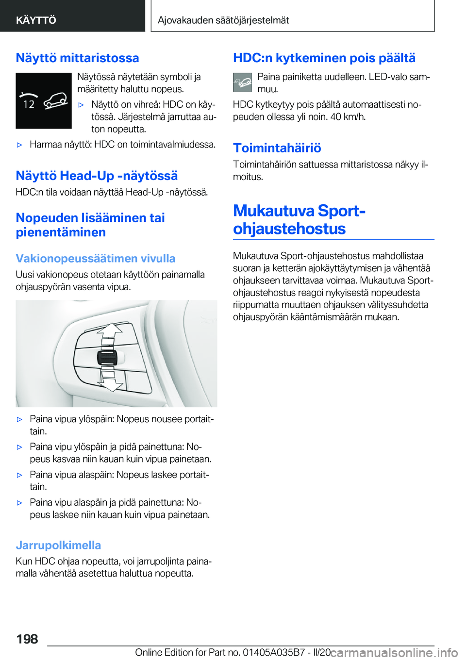 BMW X4 2020  Omistajan Käsikirja (in Finnish) �N�