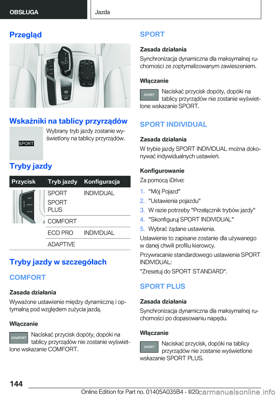 BMW X4 2020  Instrukcja obsługi (in Polish) �P�r�z�e�g�l�ą�d
�W�s�k�a7�n�i�k�i��n�a��t�a�b�l�i�c�y��p�r�z�y�r�z�ą�d�