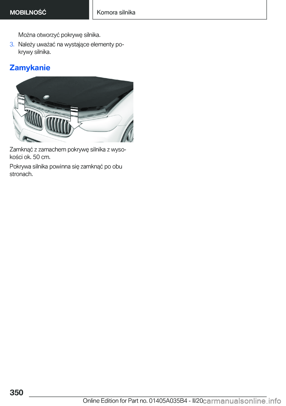 BMW X4 2020  Instrukcja obsługi (in Polish) �M�o9�n�a��o�t�w�o�r�z�y�
