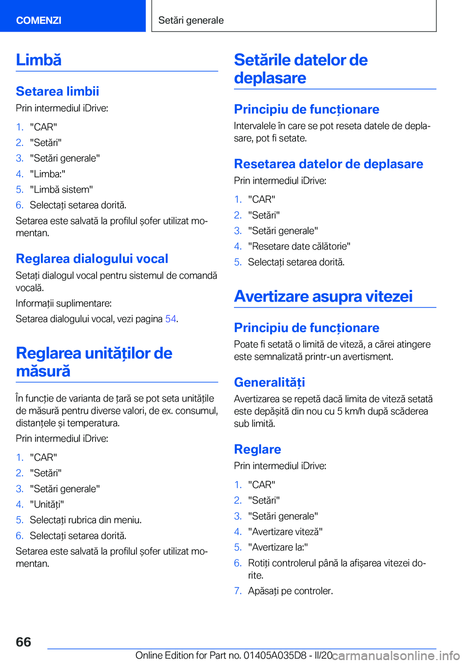 BMW X4 2020  Ghiduri De Utilizare (in Romanian) �L�i�m�b�