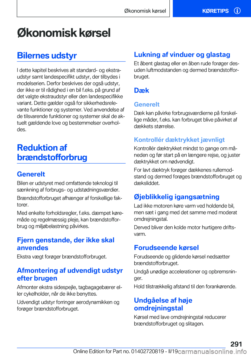 BMW X4 2019  InstruktionsbØger (in Danish) �