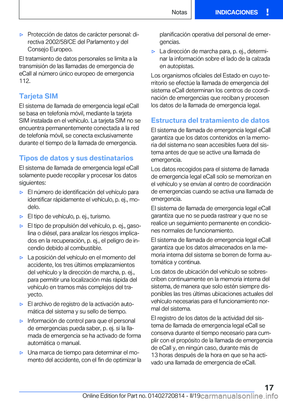 BMW X4 2019  Manuales de Empleo (in Spanish) x�P�r�o�t�e�c�c�i�