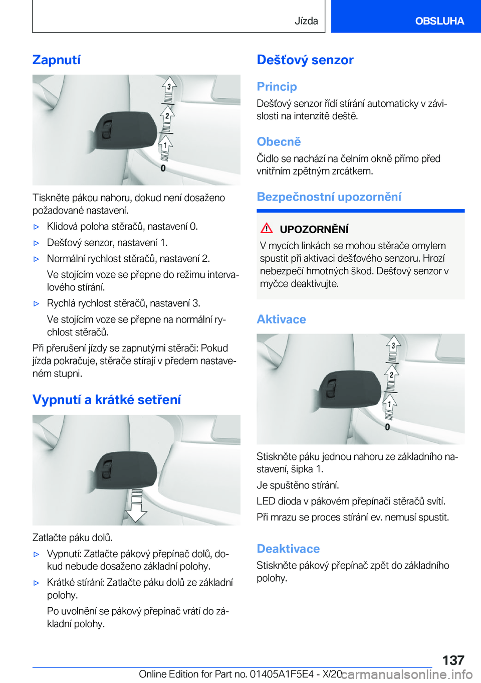 BMW X4 M 2021  Návod na použití (in Czech) �Z�a�p�n�u�t�