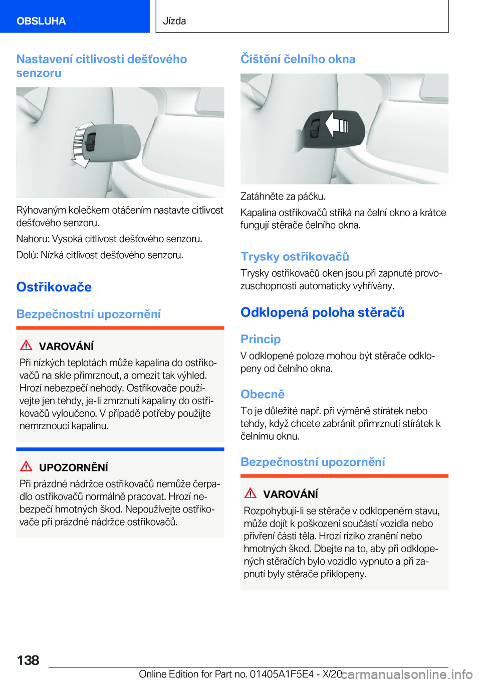 BMW X4 M 2021  Návod na použití (in Czech) �N�a�s�t�a�v�e�n�