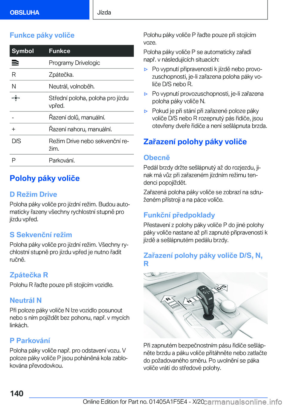BMW X4 M 2021  Návod na použití (in Czech) �F�u�n�k�c�e��p�