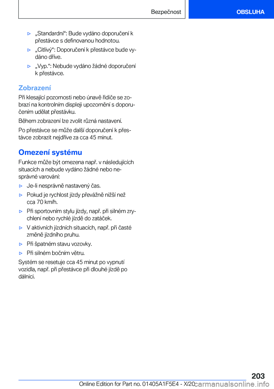 BMW X4 M 2021  Návod na použití (in Czech) 'xx�S�t�a�n�d�a�r�d�n�