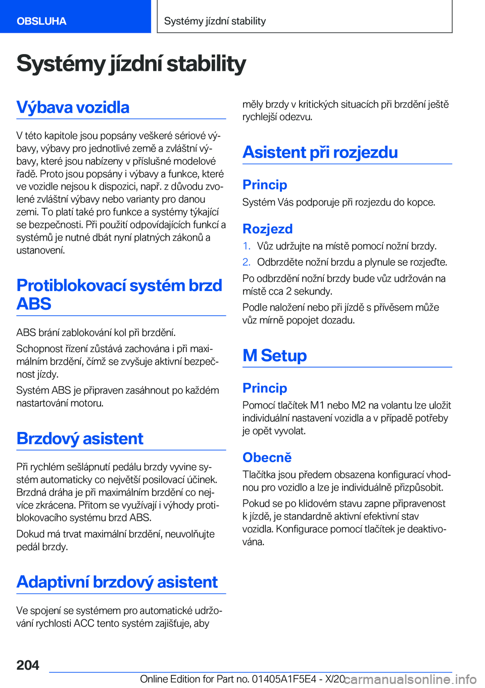 BMW X4 M 2021  Návod na použití (in Czech) �S�y�s�t�
