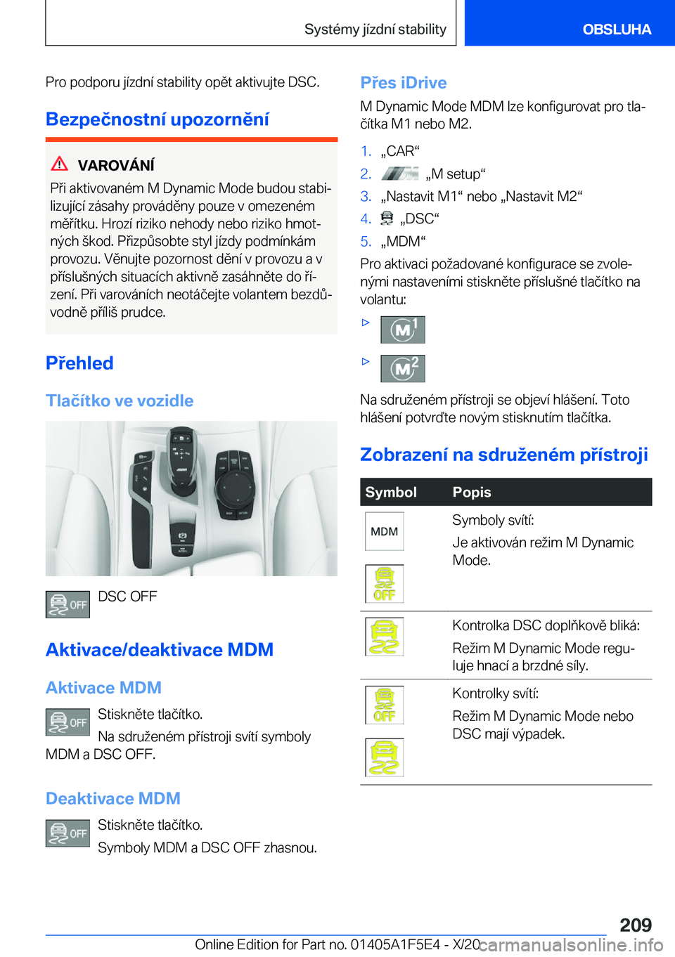 BMW X4 M 2021  Návod na použití (in Czech) �P�r�o��p�o�d�p�o�r�u��j�