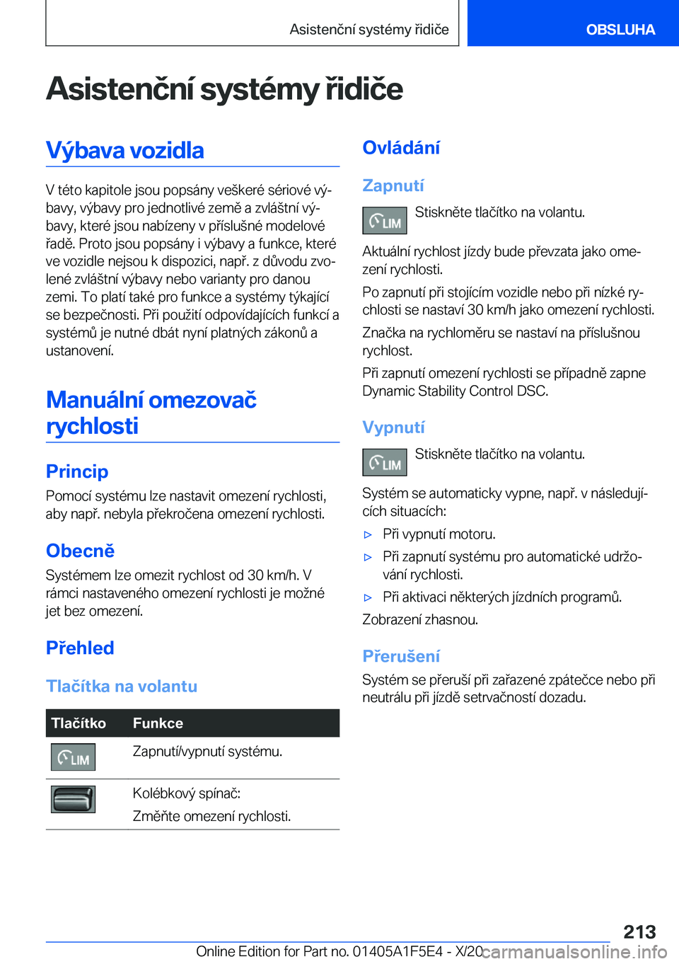 BMW X4 M 2021  Návod na použití (in Czech) �A�s�i�s�t�e�n�č�n�