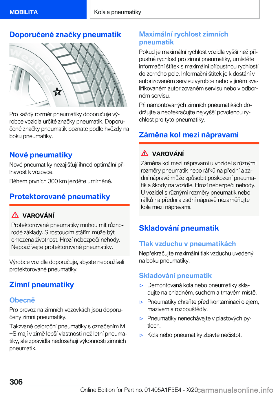 BMW X4 M 2021  Návod na použití (in Czech) �D�o�p�o�r�u�č�e�n�