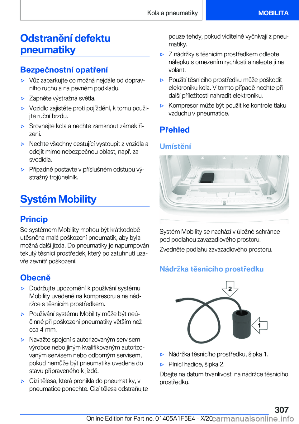 BMW X4 M 2021  Návod na použití (in Czech) �O�d�s�t�r�a�n�ě�n�