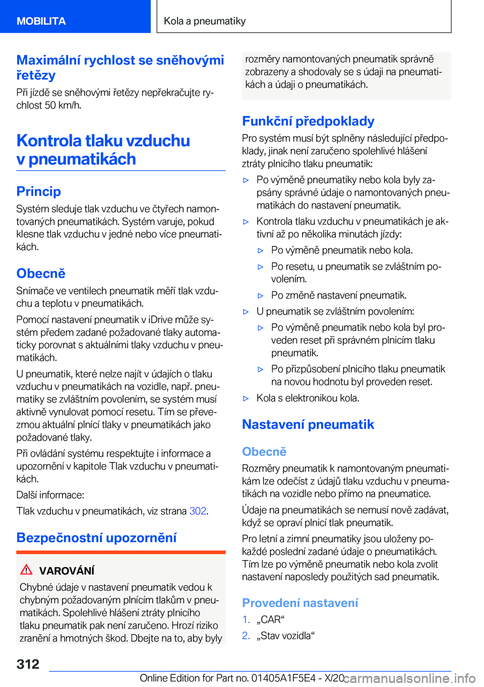 BMW X4 M 2021  Návod na použití (in Czech) �M�a�x�i�m�