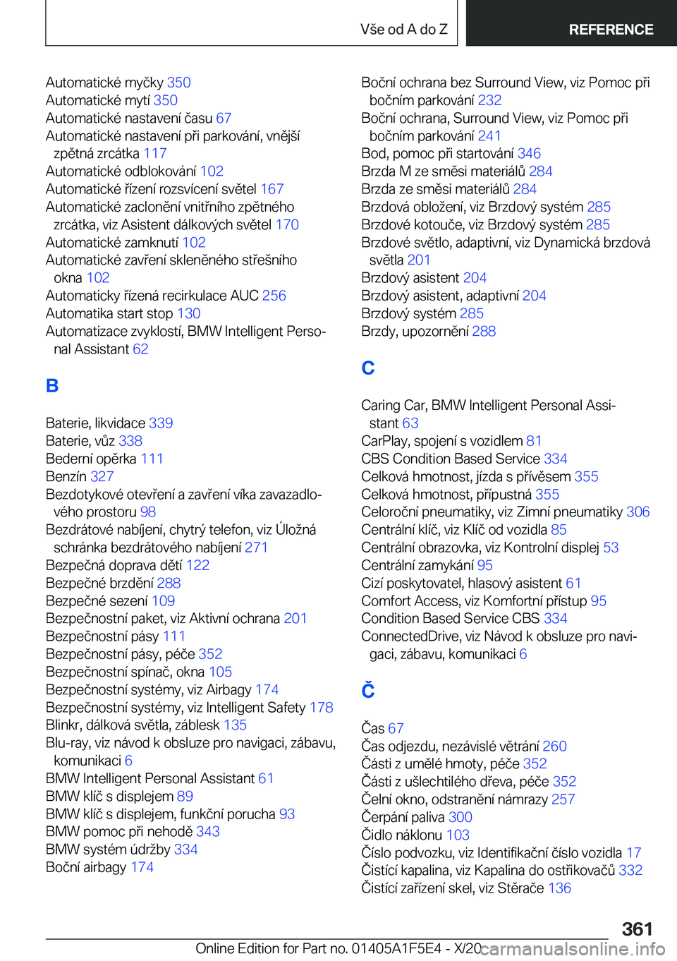BMW X4 M 2021  Návod na použití (in Czech) �A�u�t�o�m�a�t�i�c�k�