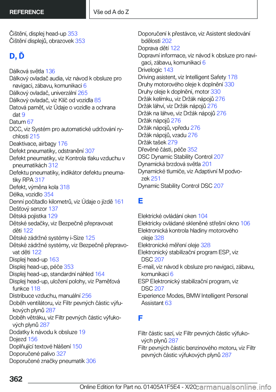 BMW X4 M 2021  Návod na použití (in Czech) �Č�i(�t�