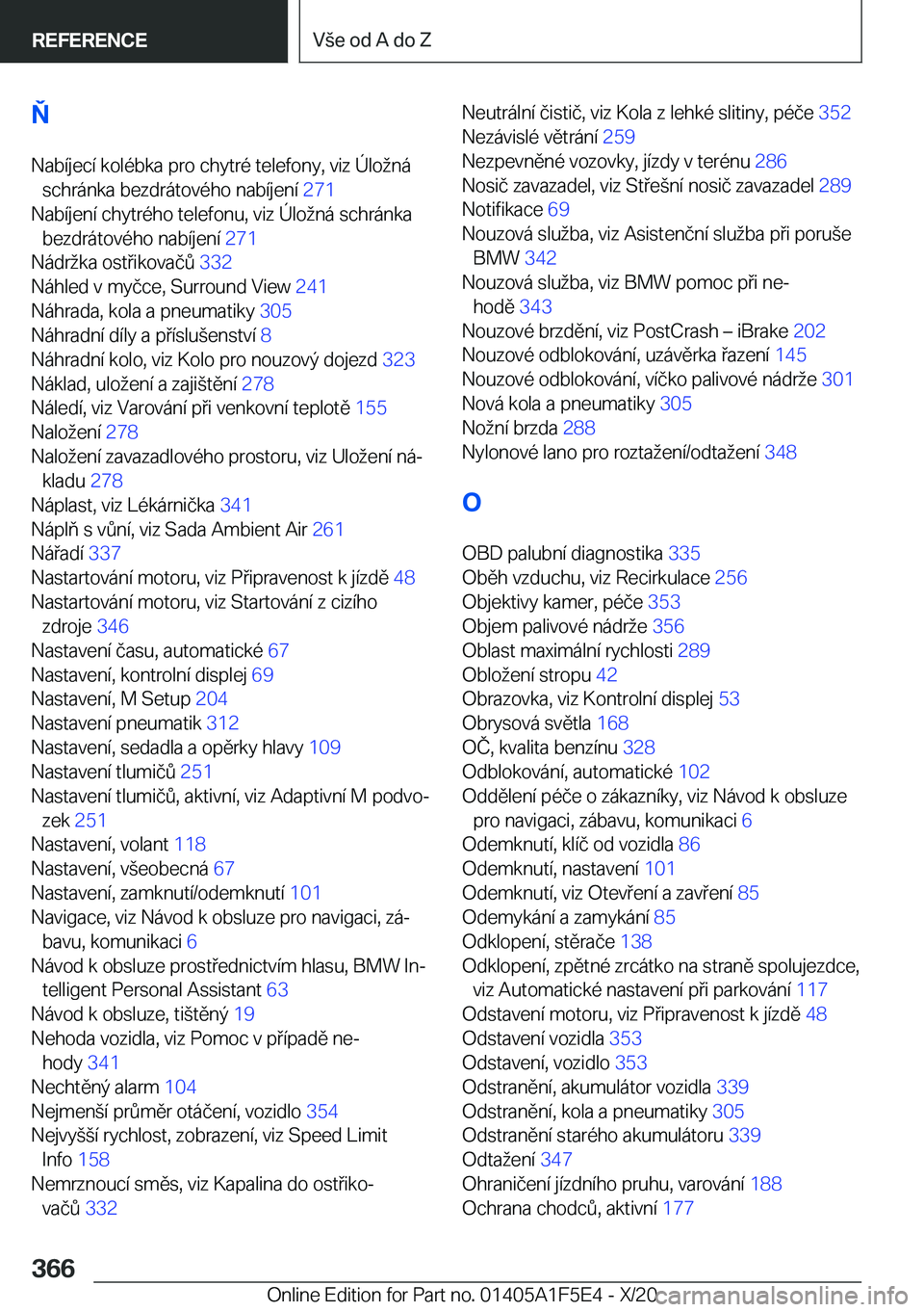 BMW X4 M 2021  Návod na použití (in Czech) �Ň�N�a�b�