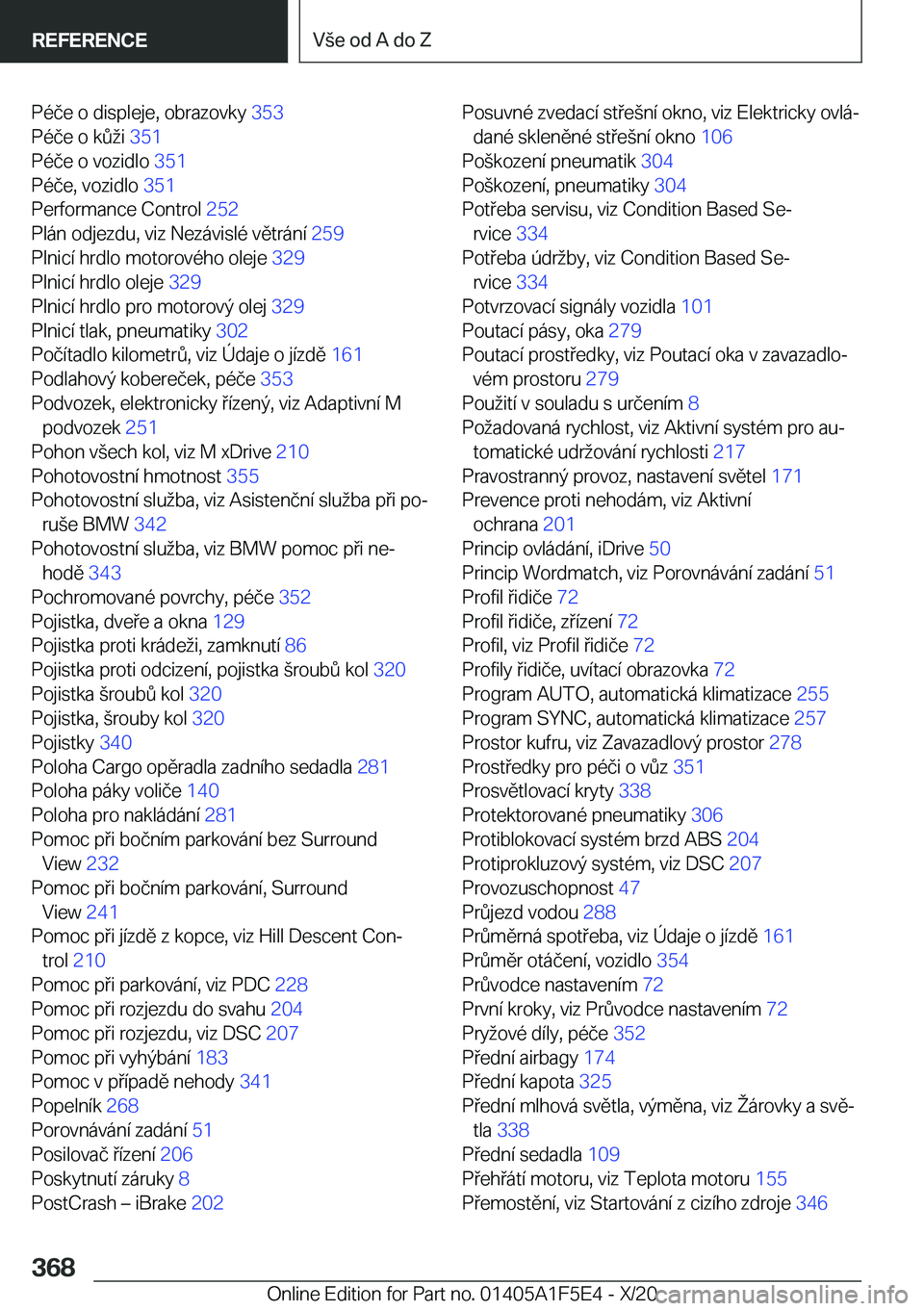 BMW X4 M 2021  Návod na použití (in Czech) �P�