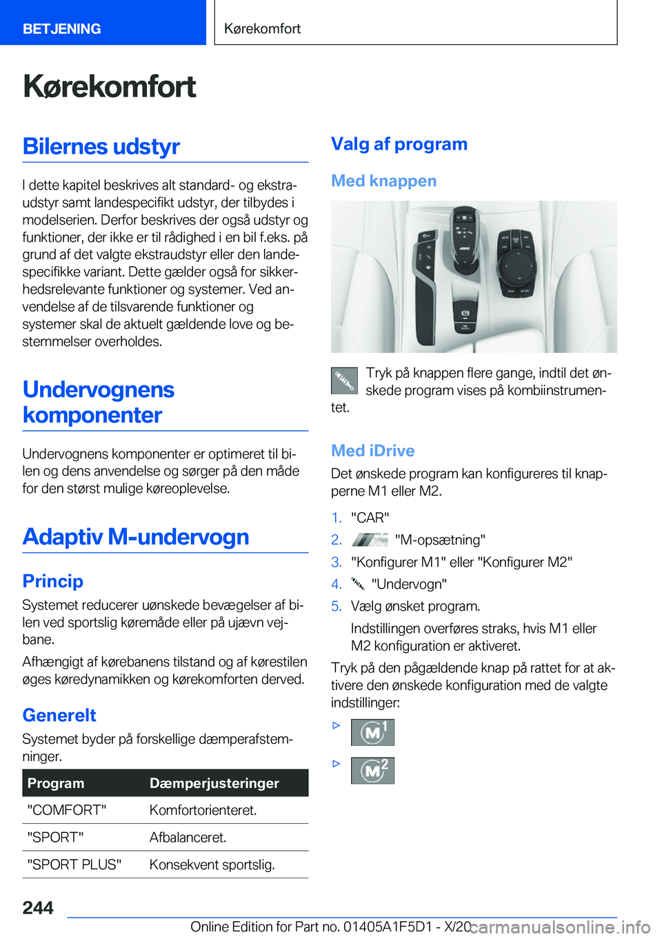 BMW X4 M 2021  InstruktionsbØger (in Danish) �K�