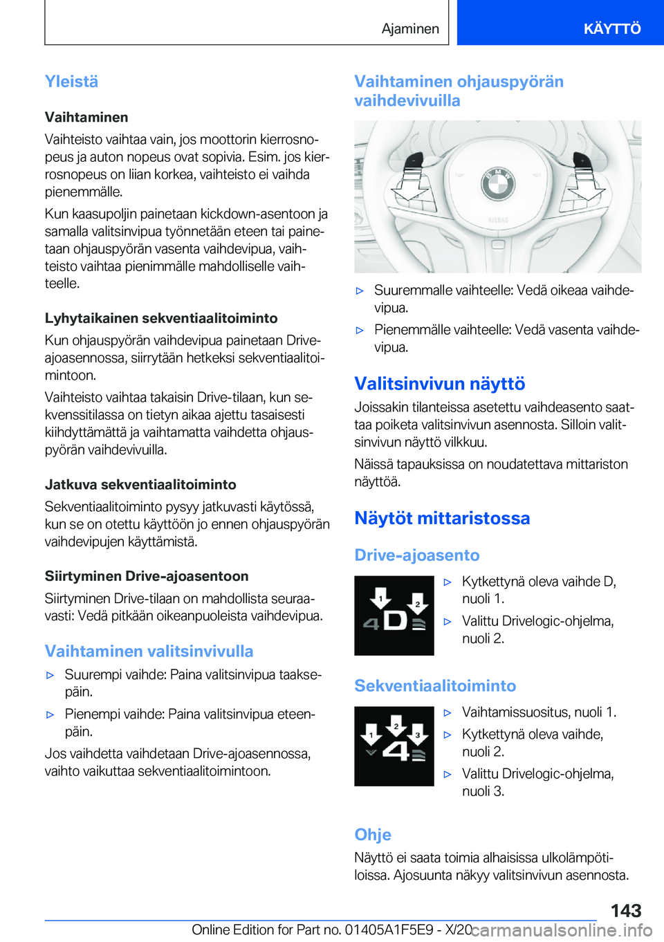 BMW X4 M 2021  Omistajan Käsikirja (in Finnish) �Y�l�e�i�s�t�