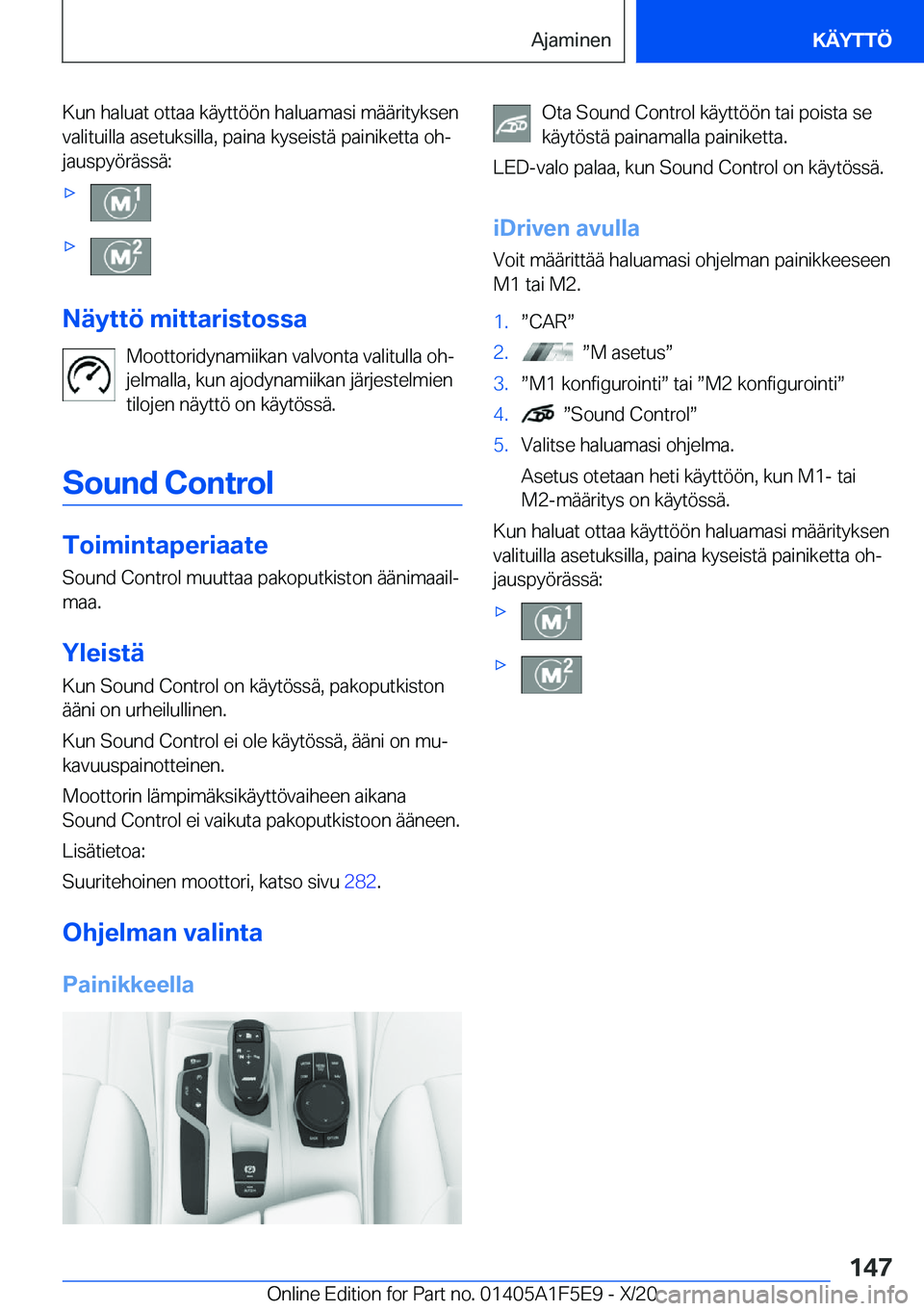 BMW X4 M 2021  Omistajan Käsikirja (in Finnish) �K�u�n��h�a�l�u�a�t��o�t�t�a�a��k�