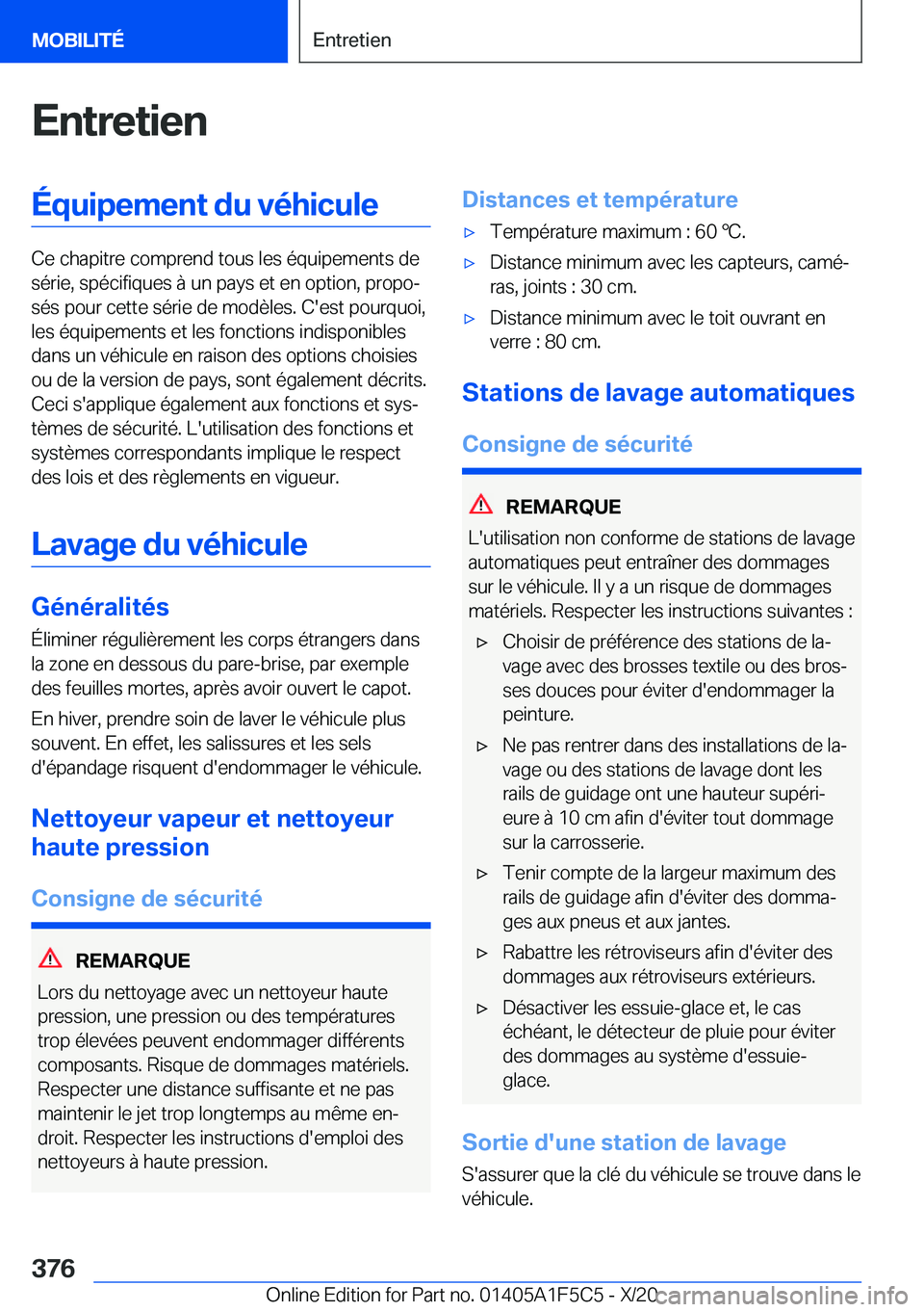 BMW X4 M 2021  Notices Demploi (in French) �E�n�t�r�e�t�i�e�n�