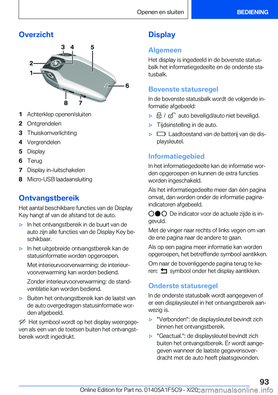 BMW X4 M 2021  Instructieboekjes (in Dutch) �O�v�e�r�z�i�c�h�t�1�A�c�h�t�e�r�k�l�e�p��o�p�e�n�e�n�/�s�l�u�i�t�e�n�2�O�n�t�g�r�e�n�d�e�l�e�n�3�T�h�u�i�s�k�o�m�v�e�r�l�i�c�h�t�i�n�g�4�V�e�r�g�r�e�n�d�e�l�e�n�5�D�i�s�p�l�a�y�6�T�e�r�u�g�7�D�i�s�p