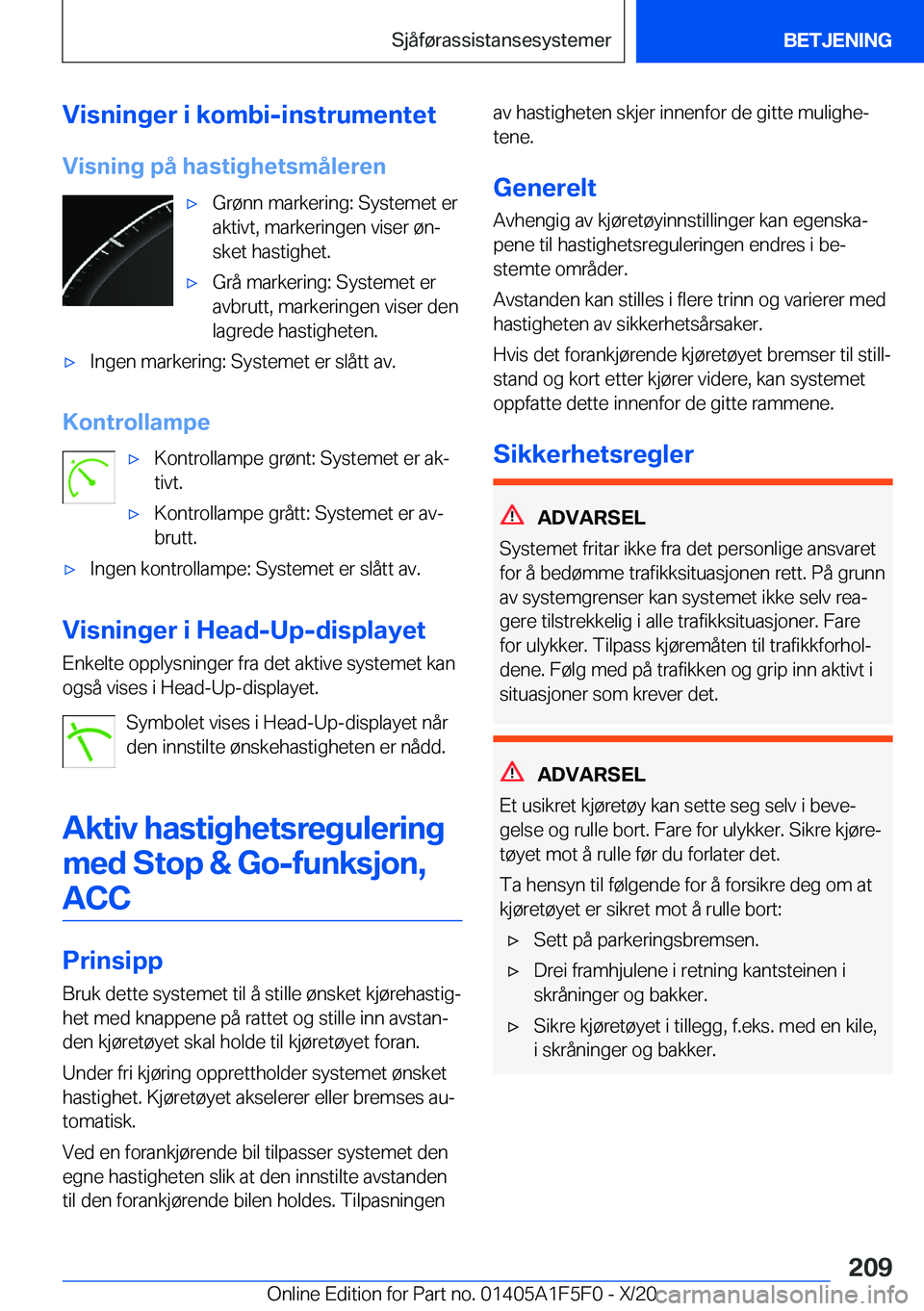 BMW X4 M 2021  InstruksjonsbØker (in Norwegian) �V�i�s�n�i�n�g�e�r��i��k�o�m�b�i�-�i�n�s�t�r�u�m�e�n�t�e�t�V�i�s�n�i�n�g��p�å��h�a�s�t�i�g�h�e�t�s�m�å�l�e�r�e�n'x�G�r�